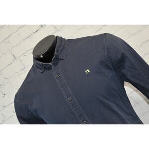 Scotch & Soda Shirt Mens Size Large Amsterdam Couture Blue Cotton